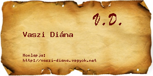 Vaszi Diána névjegykártya